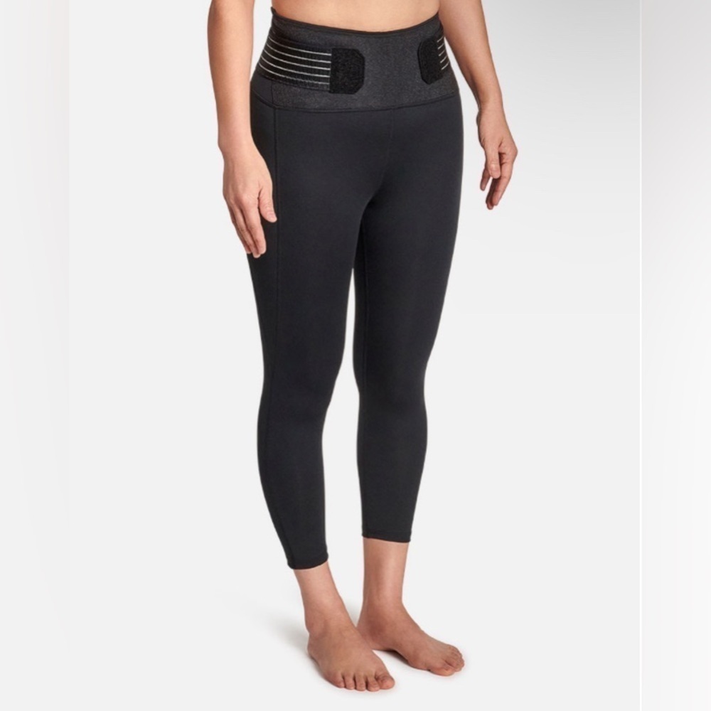 Tommie Copper Women's Lower Back Support Adjustable Strap Leggings Size 2XL